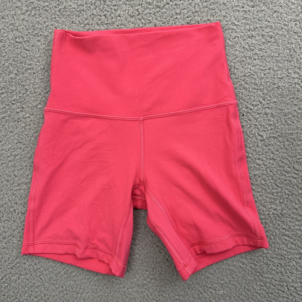 Lululemon Align High Rise Shorts Double Lined 6" Lip Gloss Pink Athletic Women 2